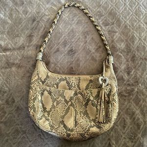 Brighton Leather Snakeskin Pattern Bag